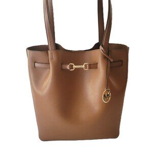 Michael Kors Carson Large NS North South Tote Handbag Luggage Leather